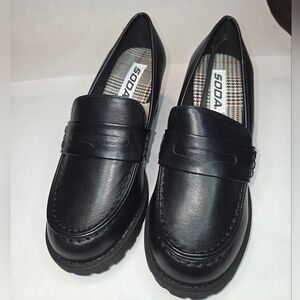 Soda Black Loafers